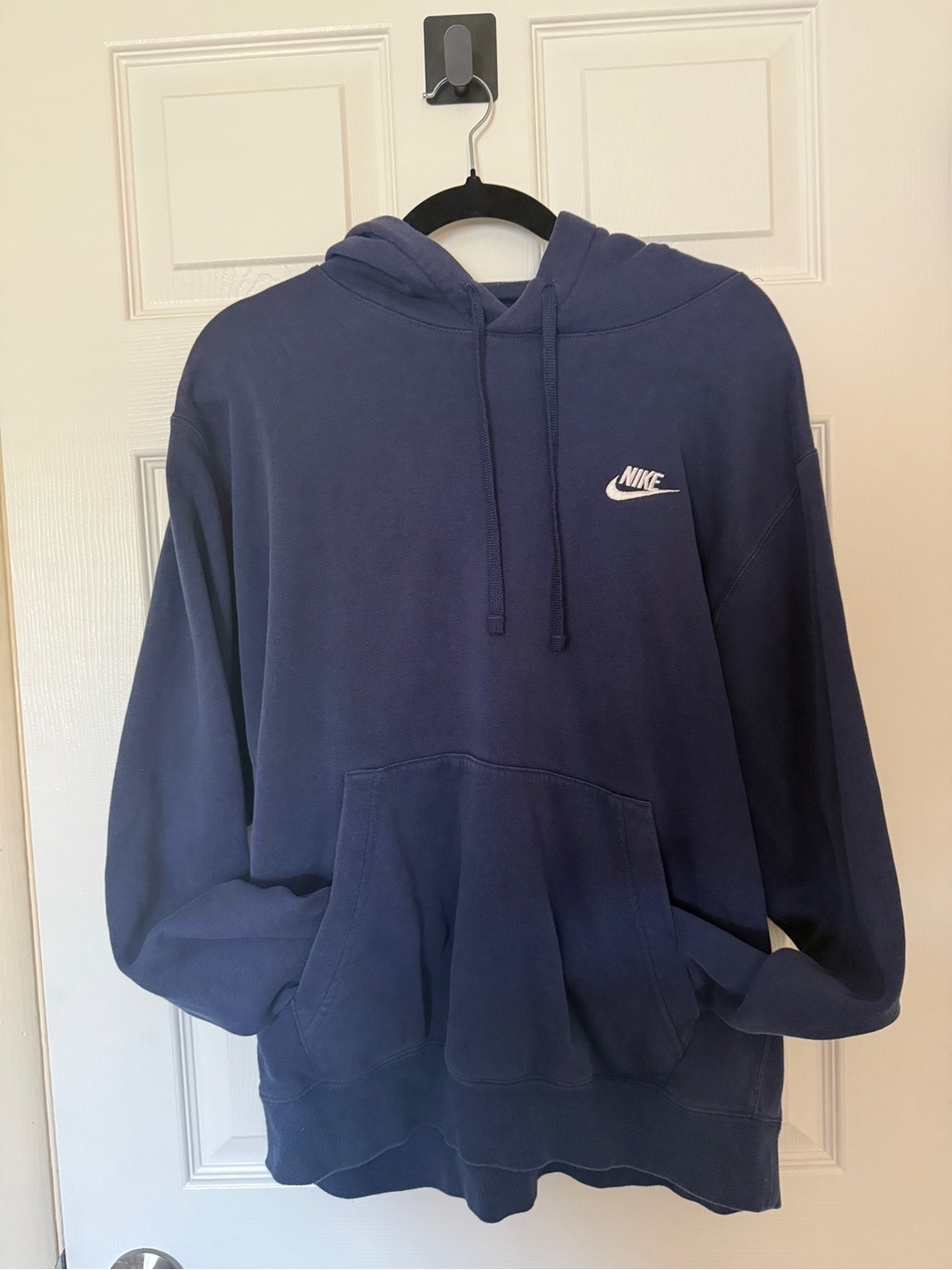 Nike Navy Pullover Hoodie with White Swoosh